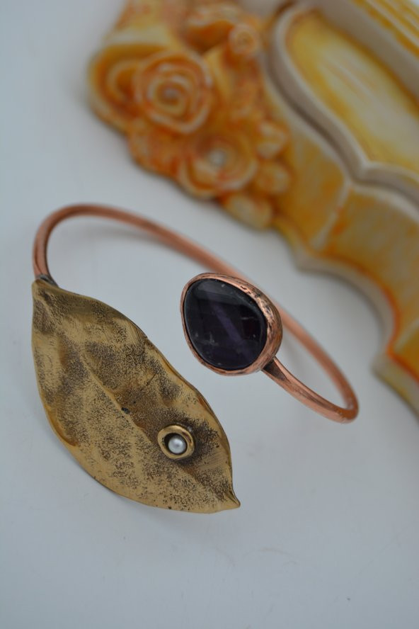 STONEAGE AMETİST TAŞLI TASARIM BİLEKLİK ürün görseli