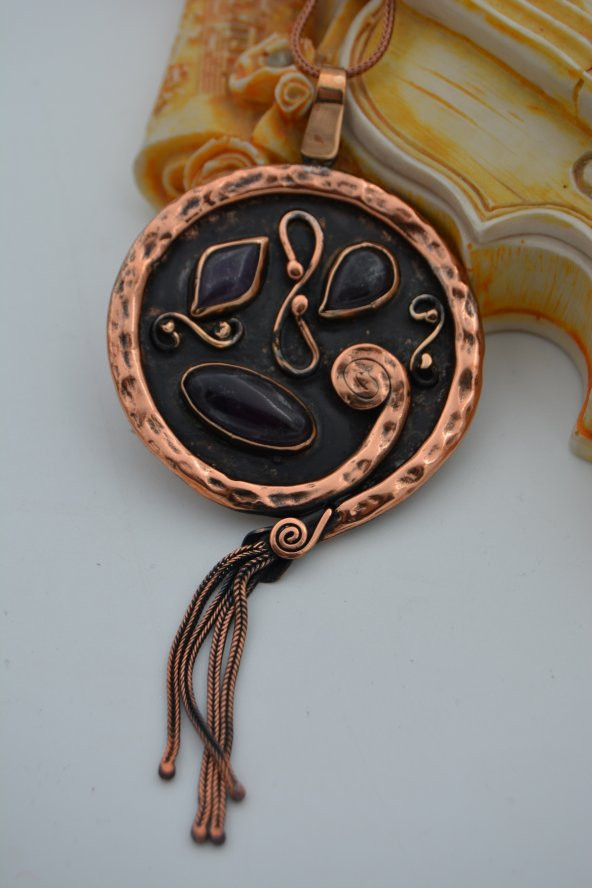 STONEAGE AMETİST TAŞLI EL YAPIMI KOLYE ürün görseli