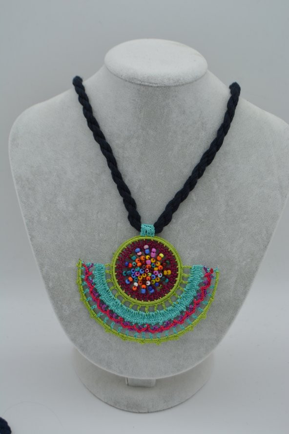 STONEAGE ÖZEL TASARIM YELPAZE KOLYE - Resim 2