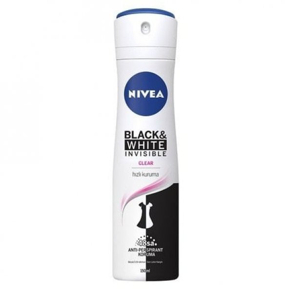 Nivea Deo 150 Ml INV Black & White Clear Kadın