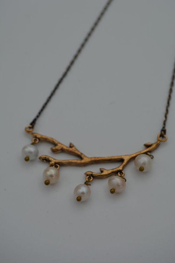 STONEAGE Gerçek İncili Ağaç Dalı Bayan Kolye ürün görseli