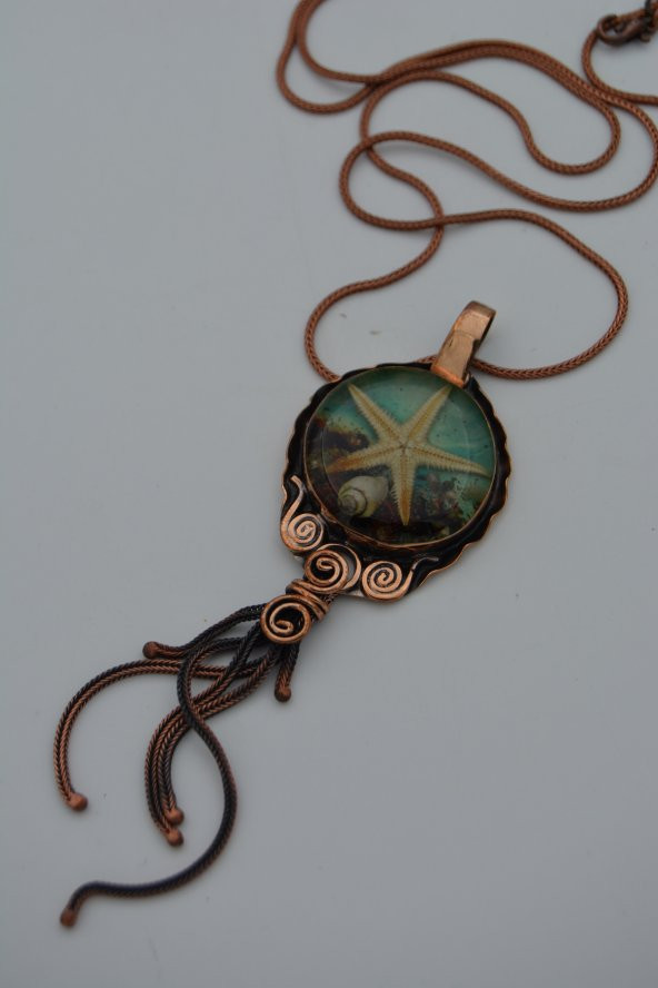 STONEAGE GERÇEK DENİZYILDIZI ÖZEL TASARIM KOLYE - Resim 3