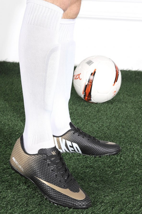 Walked 401 Siyah A.yaldız Halısaha Erkek Futbol Spor Ayakkabı