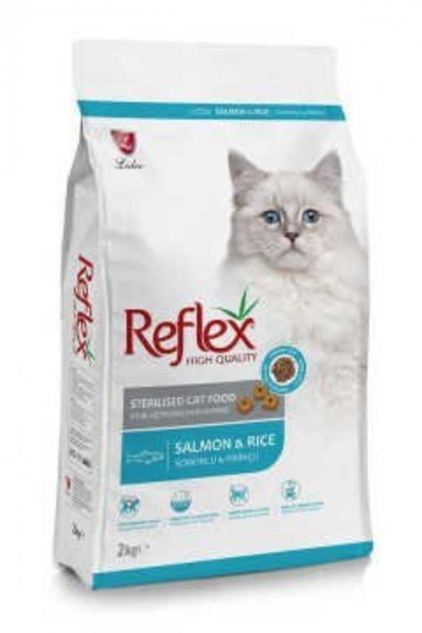 REFLEX Sterilised Salmon Somonlu Pirinçli Kısırlaştırılmış Kedi Maması 2 Kg X 2 Paket