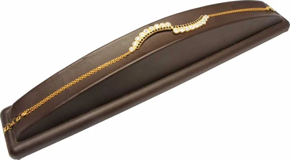 925 Ayar Gümüş Es Modeli Taşlı Bileklik, Sarı - Resim 5