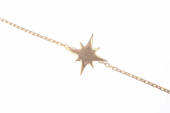 925 Ayar Gümüş Kutup Yıldızı Bileklik, Sarı ürün görseli 1