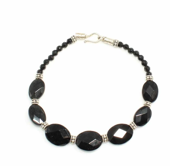 925 Ayar Gümüş Oniks Taşlı Bileklik ürün görseli 1