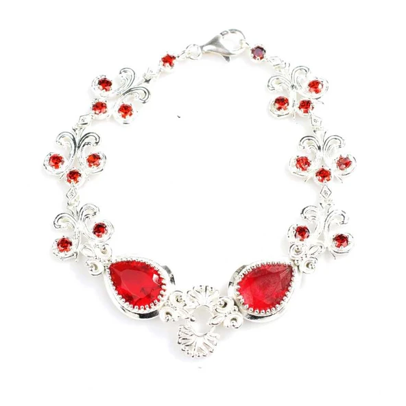Kırmızı Yakut Taşlı Antik Bileklik ürün görseli