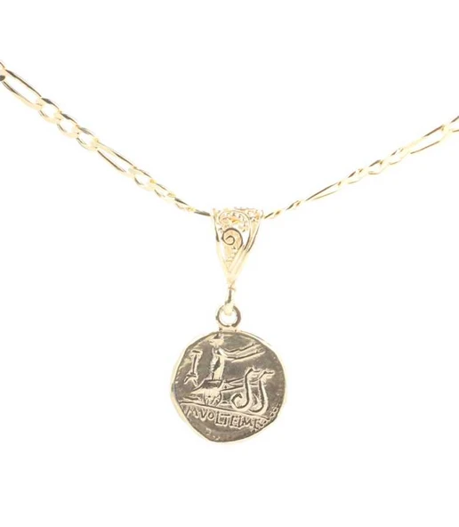 925 Ayar Gümüş Bereket Sembolü Madalyon Kolye, Sarı - Resim 7