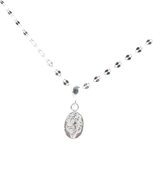 925 Ayar Gümüş Melek Madalyon Kolye - Resim 3