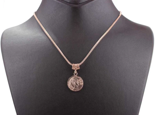 925 Ayar Rose Gümüş Antonius Madalyon Kolye - Resim 6