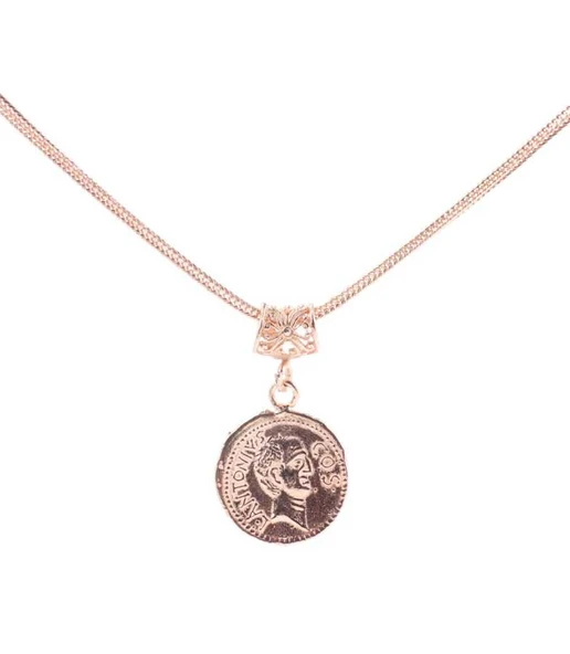 925 Ayar Rose Gümüş Antonius Madalyon Kolye - Resim 5