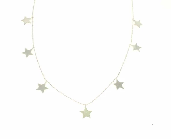 925 Ayar Gümüş Yıldız Kolye - Resim 2