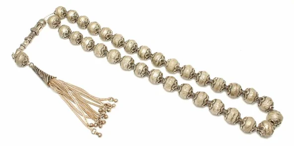 925 Ayar Gümüş Lazer Toplu Tesbih, Minareli İmame ürün görseli 1