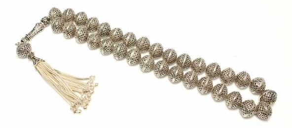 925 Ayar Gümüş Halkalı Top Tesbih ürün görseli 1