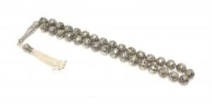 925 Ayar Gümüş Delikli Döküm Toplu Tesbih - Resim 2