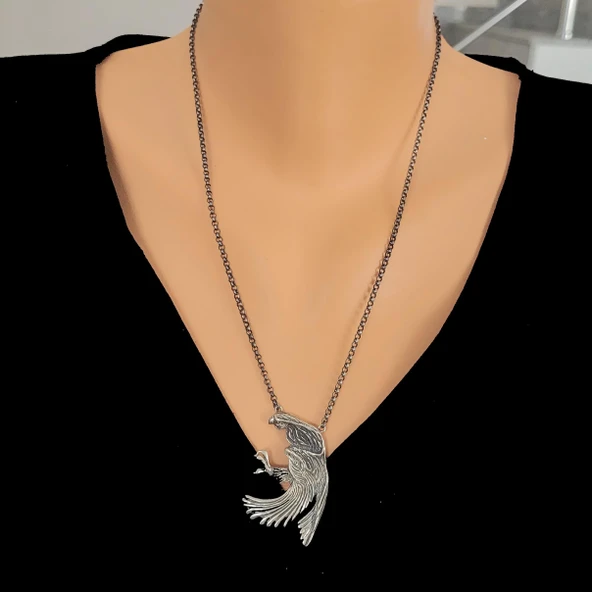 925 Ayar Gümüş Kartal Modeli Kolye ürün görseli