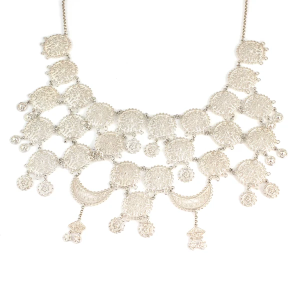 925 Ayar Gümüş Ay Modeli Telkari Kolye - Resim 2