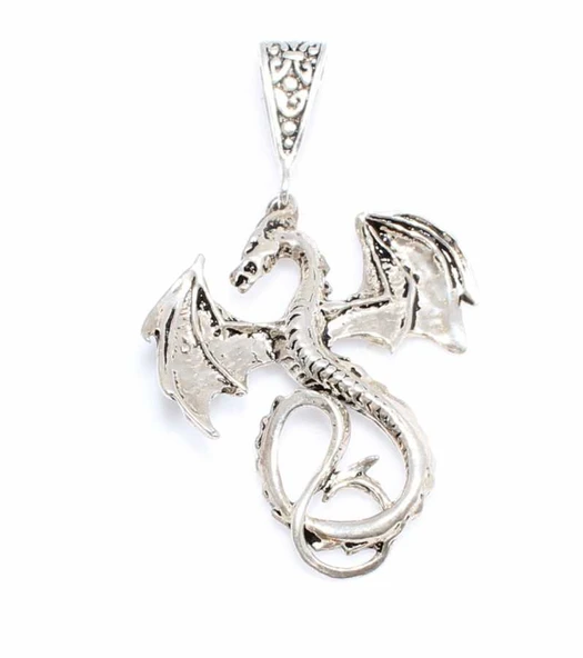 925 Ayar Gümüş Ejderha Şeklinde Kolye Ucu ürün görseli