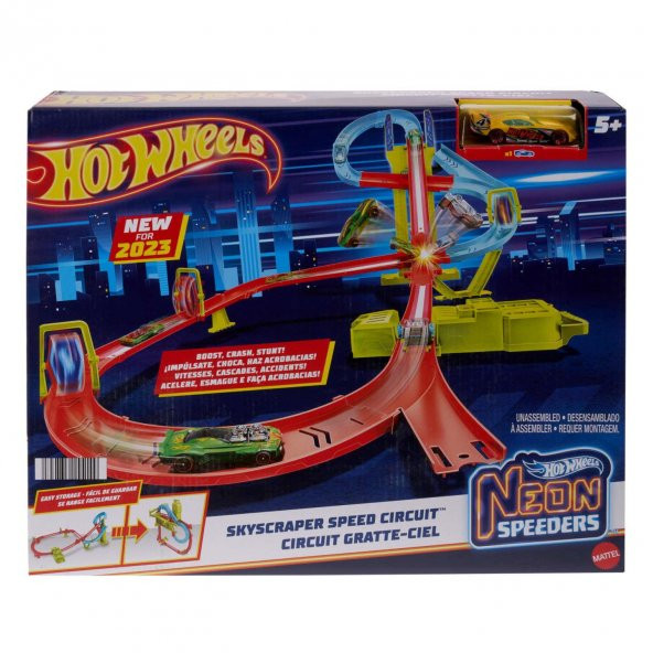 Hot Wheels Neon Yarışlar Çoklu Yarış Heyecan Pist  Seti HPC07 - 6