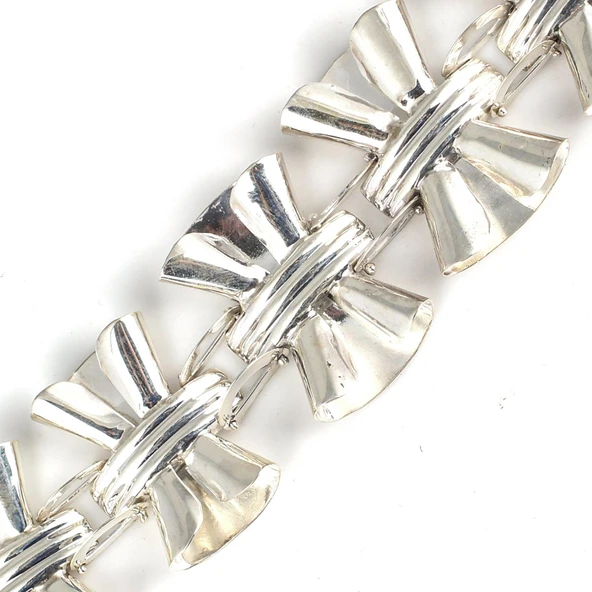 925 Ayar Gümüş Kurdele Bileklik - Resim 2