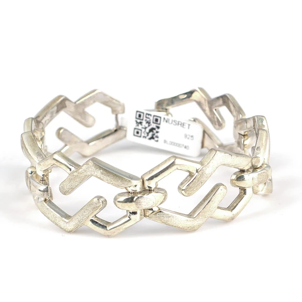 925 Ayar Gümüş Zikzak Bileklik ürün görseli