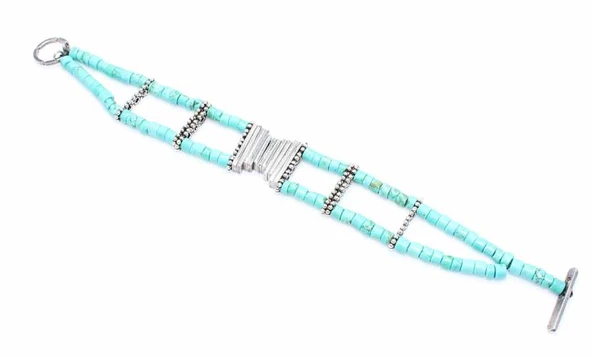 925 Ayar Gümüş Firuze Bileklik ürün görseli 1