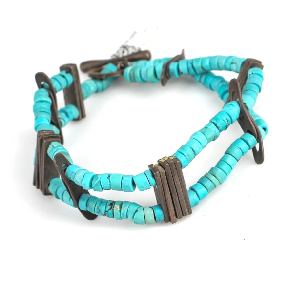 Nusrettaki Firuze Taşlı Gümüş Bileklik ürün görseli 1