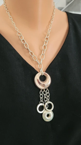 925 Ayar Gümüş Karaca Gözü Zincir Kolye ürün görseli