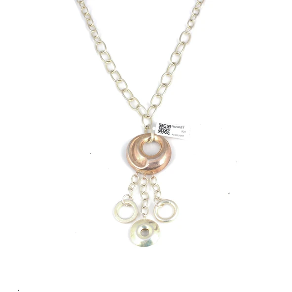 925 Ayar Gümüş Karaca Gözü Zincir Kolye - Resim 2