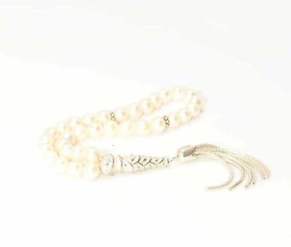 İnci Doğaltaşlı Tesbih, Desenli İmame - Resim 3