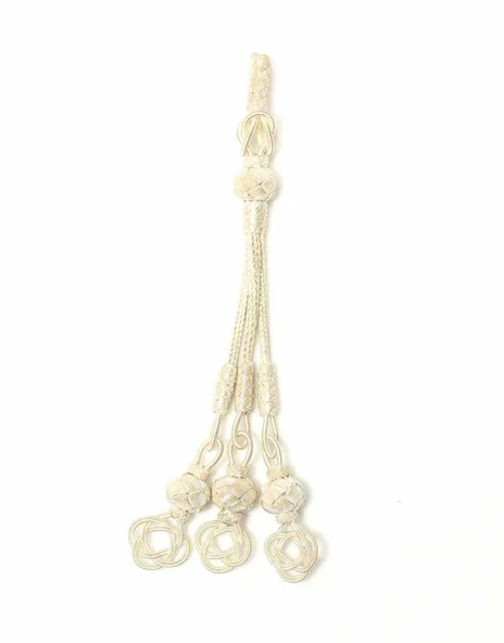 999 Ayar Kazaz Örgü Püskül, Beyaz ürün görseli