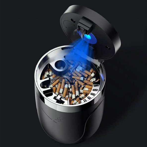 Işıklı küllük otomatik açmalı siyah / ICKU52 - 3