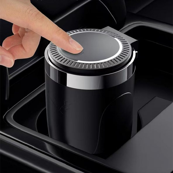 Işıklı küllük otomatik açmalı siyah / ICKU52 - 4