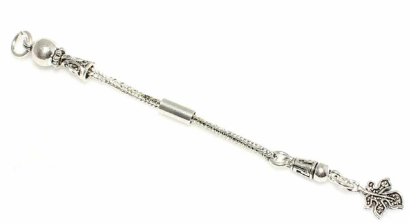 925 Ayar Gümüş Yaprak Tekli Püskül ürün görseli 1