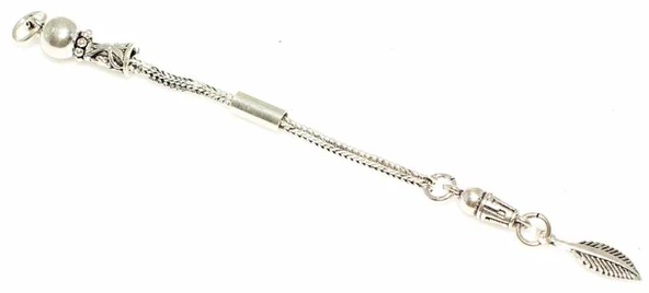 925 Ayar Gümüş Yaprak Tek Püskül ürün görseli