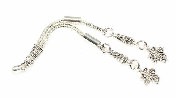 925 Ayar Gümüş Yaprak 2'li Püskül - Resim 2