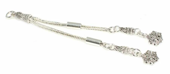 925 Ayar Gümüş Kar Tanesi 2'li Püskül ürün görseli