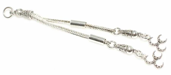 925 Ayar Gümüş 3 Hilal 2'li Püskül ürün görseli