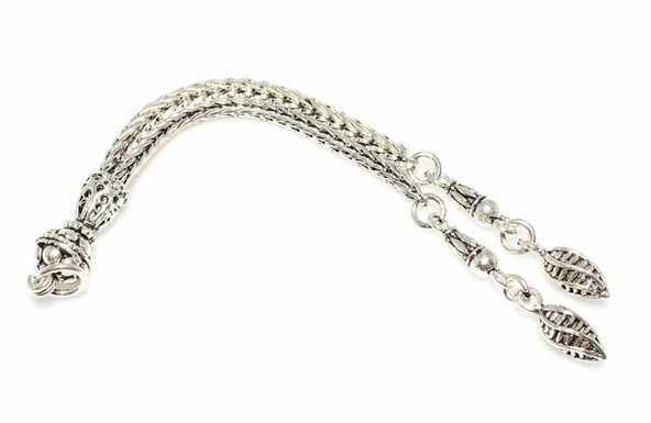 925 Ayar Gümüş Gonca 2'li Kalın Püskül - Resim 2