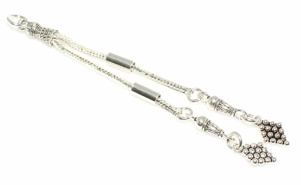 925 Ayar Gümüş Üzüm Salkımı 2'li Püskül - Resim 2