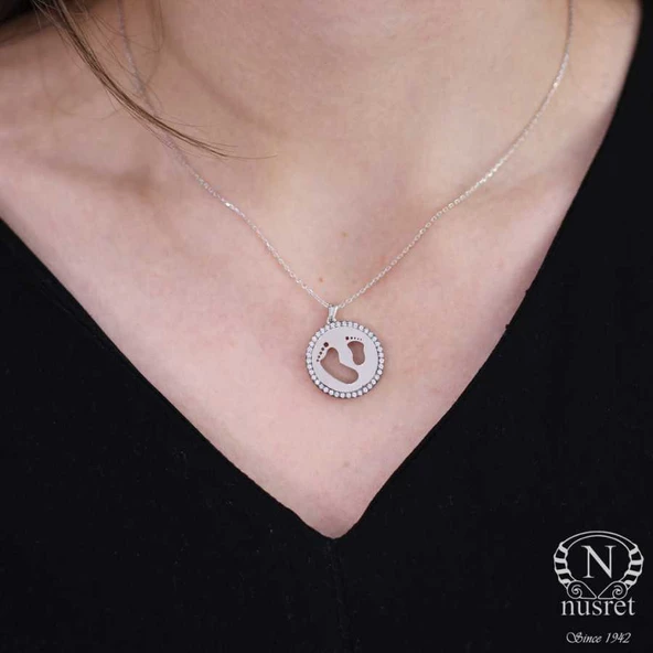 925 Ayar Gümüş Ayak Kolye ürün görseli