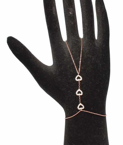 925 Ayar Rose Gümüş Kalp Modeli Şahmeran ürün görseli