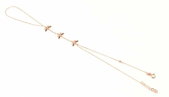 925 Ayar Rose Gümüş 3 Parça Yusufçuk Modeli Şahmeran - Resim 2