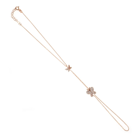 925 Ayar Gümüş Kelebek ve Yusufçuk Modeli Şahmeran, Pembe ürün görseli