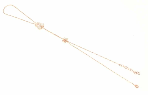 925 Ayar Gümüş Kelebek ve Yusufçuk Modeli Şahmeran, Pembe - Resim 4