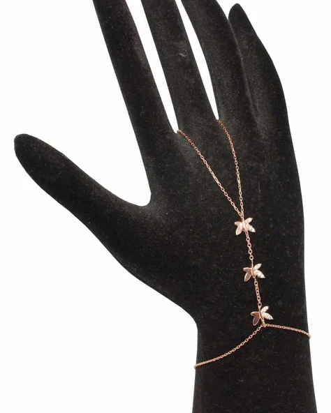 925 Ayar Gümüş 3 Parça Minik Kelebek Modeli Şahmeran, Pembe ürün görseli