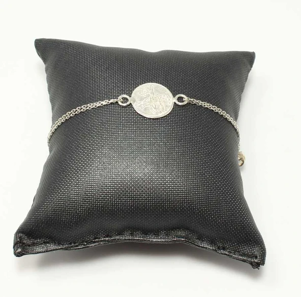 925 Ayar Gümüş Paralı Bileklik - Resim 3