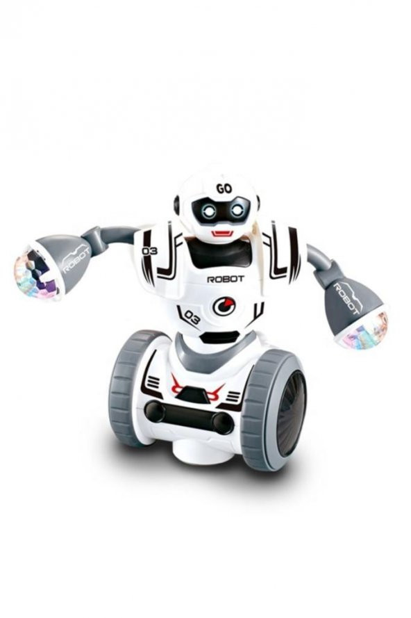 CANALİ Toys Pilli Işıklı Sesli Robot 6678-3, Çocuklar İçin Sesli Işıklı Hareketli Robot - 3