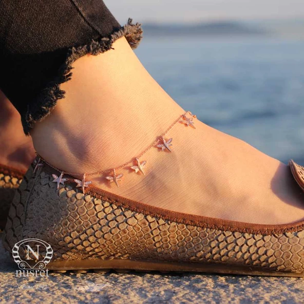 925 Ayar Gümüş Yusufçuk Halhal - Resim 4